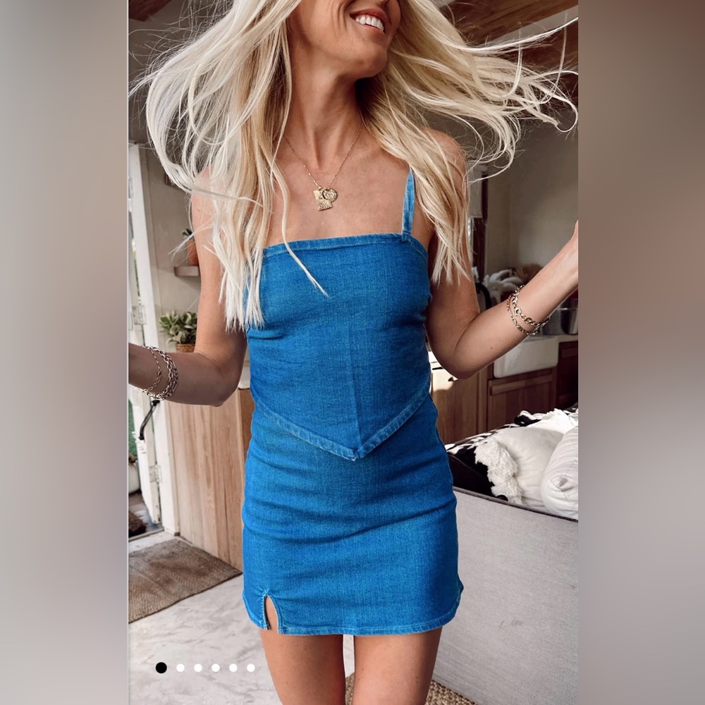 Show Me Your MuMu Blue Skirt Set